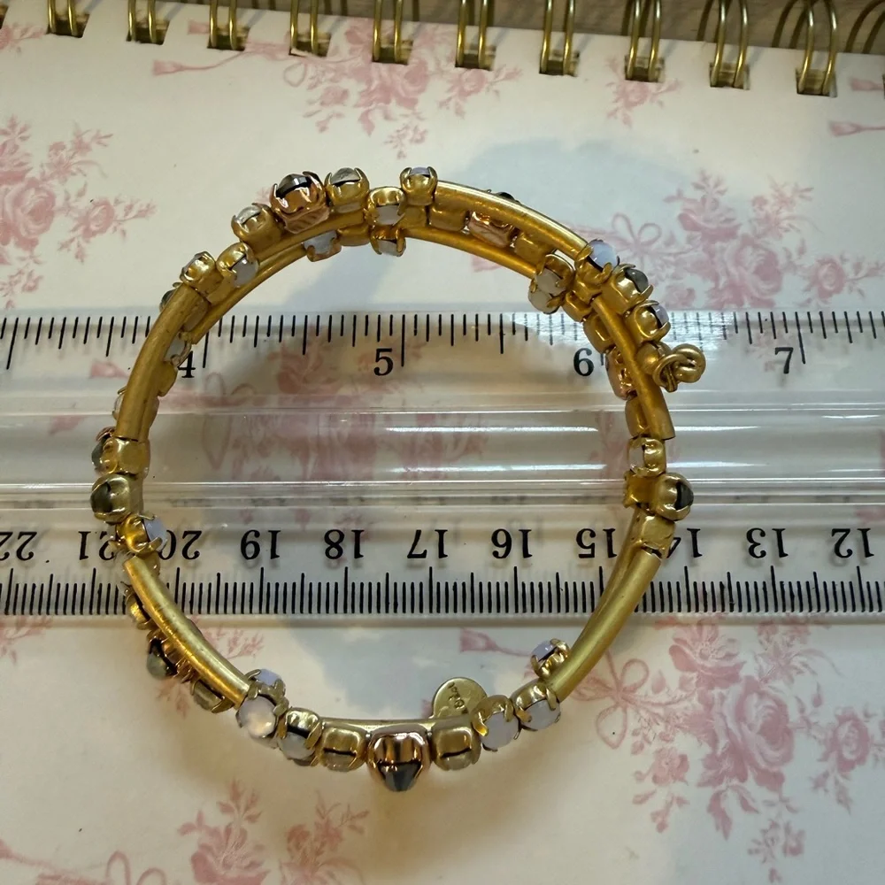 Stella & Dot Gold Bracelet with Black and White Beads - Picture 4 of 5